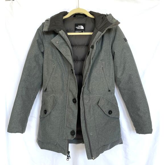 The North Face Mauna Kea Down Parka Jacket Coat Heather Grey ~ Extra Small - Picture 3 of 9